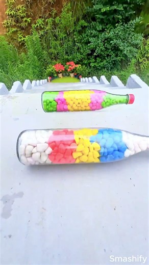 Glass Bottle Breaking 🍾🎨🔥| Crushing Things #shorts #asmr #satisfying #glassbottle #breaking #sound