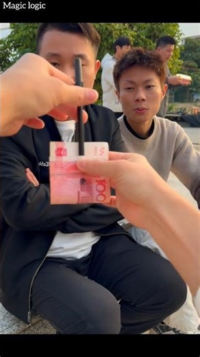 Unbelievable Pen Through Money Magic Trick | Impossible Street Magic 2026#shorts #shortvideo #magic