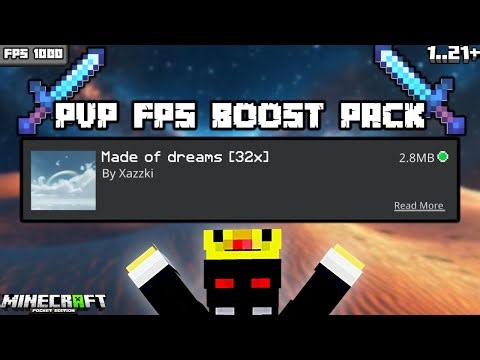 The Best PvP Texture Pack For MCPE 1.21+ | Smooth Gameplay (FPS BOOST & NO LAG)
