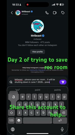 Day 2 of trying to save rec room…