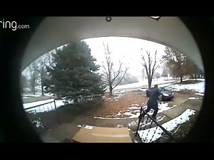 Porch pirate: homeowner sends thief running