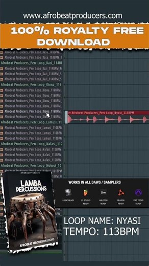 Download Afro Percussion Loops NYASI 100% Royalty Free LAMBA Sample Pack