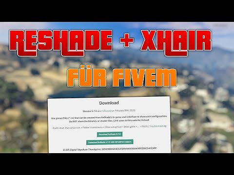 FiveM GRAFIK MOD: Reshade & xhair INSTALLIEREN und EINSTELLEN (Deutsch) | SABO