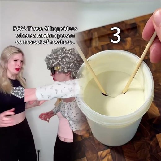 #pov Those AI hug videos where a random person comes out of nowhere.. 😂 #viral #foryou #AI #funny