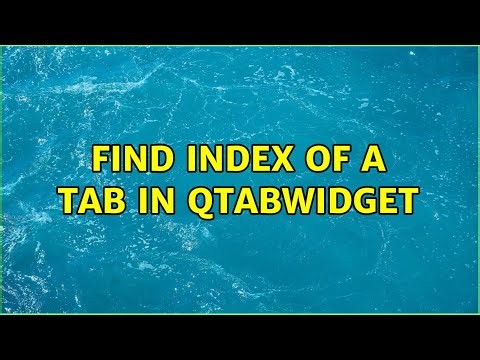 Find index of a tab in QTabWidget
