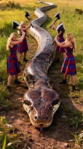 🐍⚡ Four Women vs Giant Python… What Came Out Shocked Everyone! 🐄😱