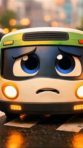 “Even a little bus feels stressed in traffic#CuteAnimation #YouTubeShorts #KidsContent #CuteBus