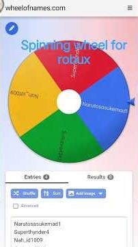 Spinning wheel for robux