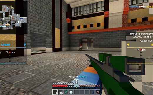 Minecraft版本再现S1mple盲狙名场面