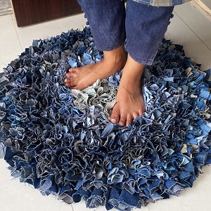 238K views · 616 reactions | old jeans recycling - doormat making at home #jeans #style #handmade #doormat #homeuse | Artefact | Facebook
