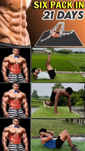 21-Day Abs Workout Challenge 🔥 | Best Six Pack Exercises at Home | No Equipment Needed! #workout