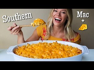 Cheesy Southern Mac and Cheese MUKBANG + Recipe!