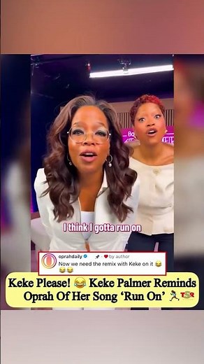 Keke Palmer Channels Whitney Reminding Oprah Of Her Song 'Run On' 😂