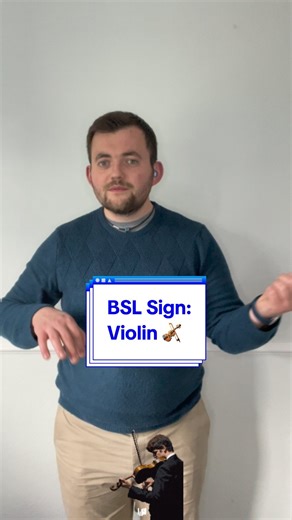 3.6K views · 194 reactions | Today’s new Sign in British Sign Language is? Today’s sign is #Violin ! Join me everyday for new signs in British Sign Language! #deaf #bsl #sse #signlanguage #music #musician #violinist #violinista # Note: I’m from the South UK so some signs are regional! | The Deaf Chef | Facebook