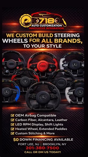 718 Auto Customization | 🔥 CUSTOM STEERING WHEELS – BUILT TO YOUR STYLE 🔥 Only at 718 Auto Customization Upgrade the most important part of your drive — the... | Instagram