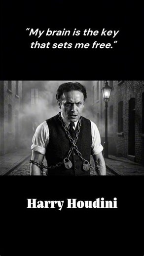 Harry Houdini: The Secret to Every Escape ⛓️ #Shorts #harryhoudini #houdini #qoutes #history