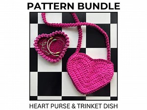 Heart Crochet Purse Pattern / Heart Bag - Etsy