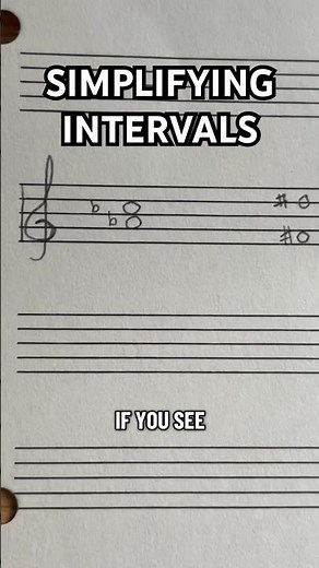 Simplified Intervals! This is one way to solve quickly. #musictheory #musiclessons #intervals