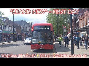 *BRAND NEW* & FIRST DAY JOURNEY - Wright GB Kite EV on Route E6 | (1718e) - LV24EXE