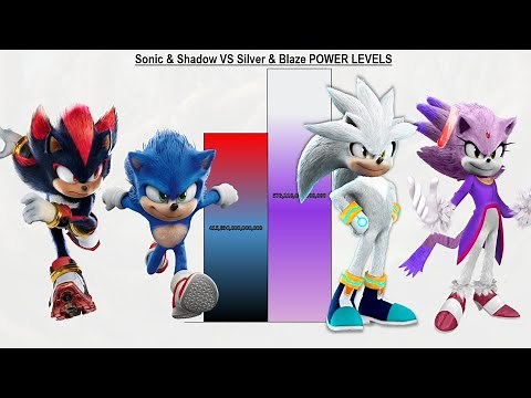 Sonic & Shadow VS Silver & Blaze POWER LEVELS - Sonic The Hedgehog / Sonic 1 / Sonic 2 / Sonic 3