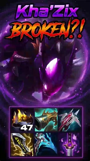 ONE-SHOT KHA'ZIX IS ACTUALLY BROKEN 💀#shorts