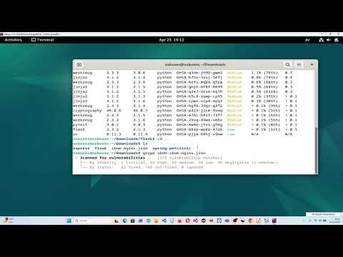 Scan a container image SBOM for vulnerabilities using Grype