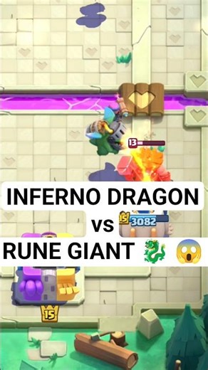 How Inferno Dragon Dominated Rune Giant | Clash Royale Shorts