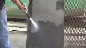 In this video watch the Dustless Blaster breeze through tough mill scale removal! Also, thanks to everyone who visited our booth this week at the Offshore Technology Conference (OTC)! Have a great week! | Dustless Blasting