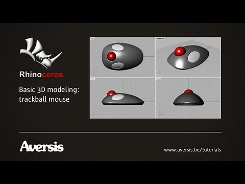 Rhino 3D - Surface styling basics - Modeling a trackball mouse