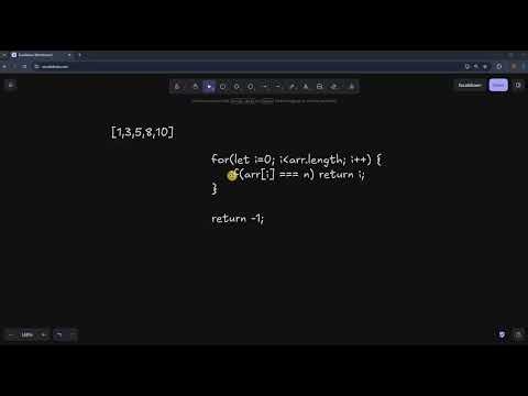 Search an Element in an Array | DSA Basics in JavaScript