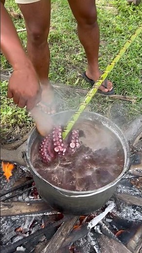 Giant 4.5 kg Octopus Catch & Cook – Boiling & Serving Fresh From the Pot!