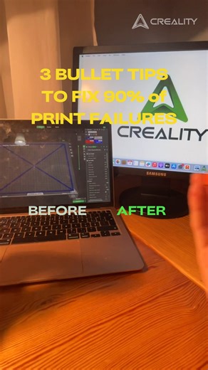 Creality on Instagram: "💡3D printing learning time! Here is 3 Quick Tips to Fix 90% of Print Failures. Thanks to thereal3daddy for making the video. #creality #crealityprint #3dprintingtips #3Dprinter #3Dprinter"