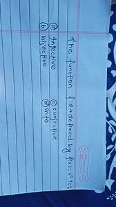 The function f: \mathbb{R} \to \mathbb{R} defined by f(x) = x^2... | Filo