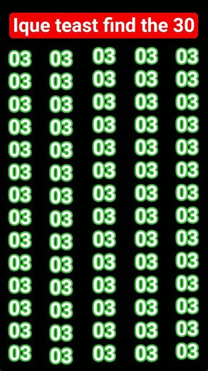 ique teast find the 30