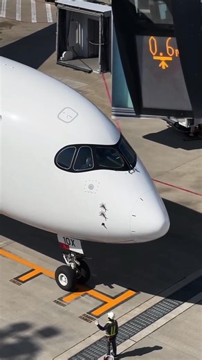 An Airbus A350 being guided by the VDGS, moments before block-in. Precision meets technology at the gate. #A350 #VDGS #BlockIn #AirportOperations #AvGeek #AircraftSpotting #GateArrival #PlaneLovers #AirbusA350 #AirportVibes #AviationLovers #GroundHandling #JetLife | Aviation Gallery