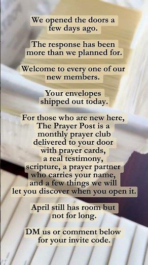 We just shipped our first round of prayer envelopes. #pray #prayer #snailmailclub