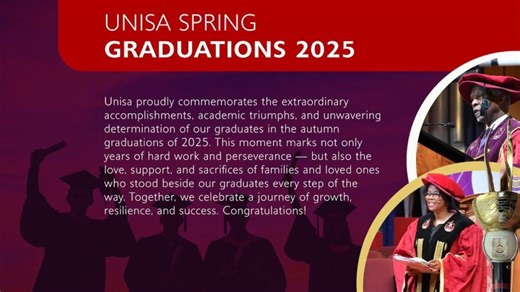UNIVERSITY OF SOUTH AFRICA SPRING  GRADUATION CEREMONY 2025