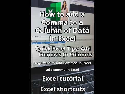 How to Add Comma to Column in Excel (Thousands Separator + Comma at End 2026)