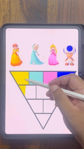 Super Mario characters color mixing art