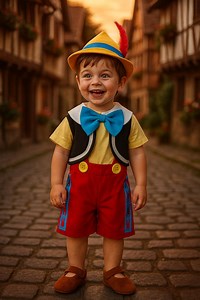 Pinocchio Boy Costume | Handmade 5-piece Outfit for Birthday, Smash Cake, or Themed Party - Etsy