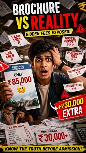 College Hidden Fees Exposed 😳 Real Cost of Admission in India!