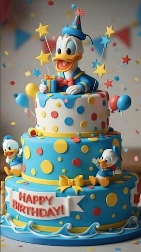 Happy Birthday song/Happy Birthday Donald duck cake