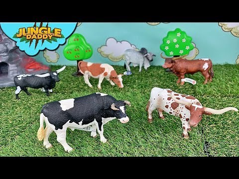 Cows and Bulls Collection!! "Skyheart Toys" schleich cow toys for kids safari ltd