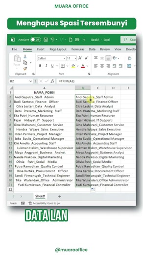Data Excel Rapi Cuma 1 Rumus