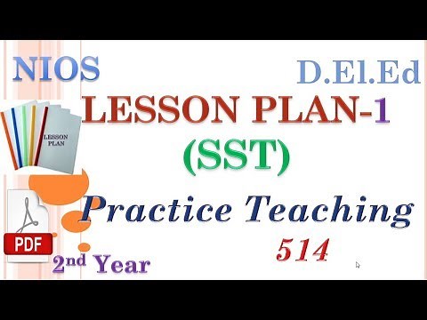 LESSON PLAN No :- 1 (Social Science) -SST- in ENGLISH Practice Teaching - 514...