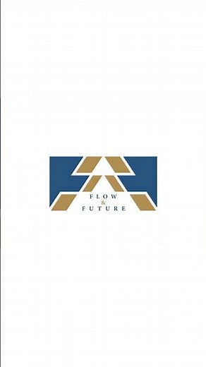 Flow & Future logo drawing process in adobe illustrator