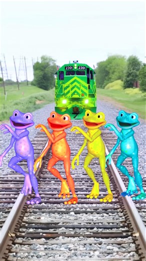 railway line danc 4 alien dance vfx funny cartoon video vfx funny cartoon video #shorts