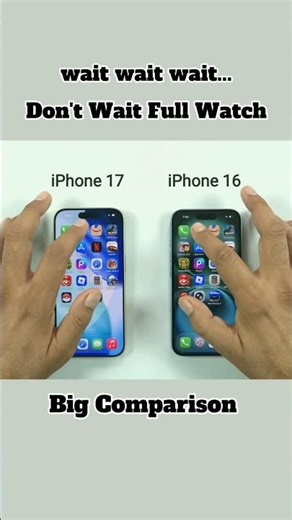 The speed test you've been waiting for! 17 vs. 16. Who wins?#shorts #apple #smartphone