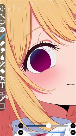 Easy eye drawing process #art #oshinoko #digitalart #ibispaintx #satisfyingart #animeart #shorts