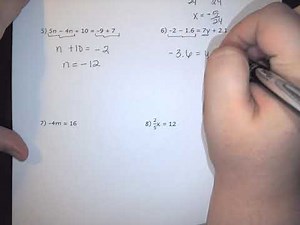 Solving One Step Linear Equations